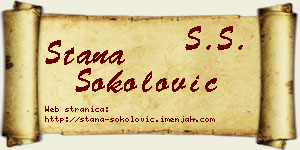 Stana Sokolović vizit kartica